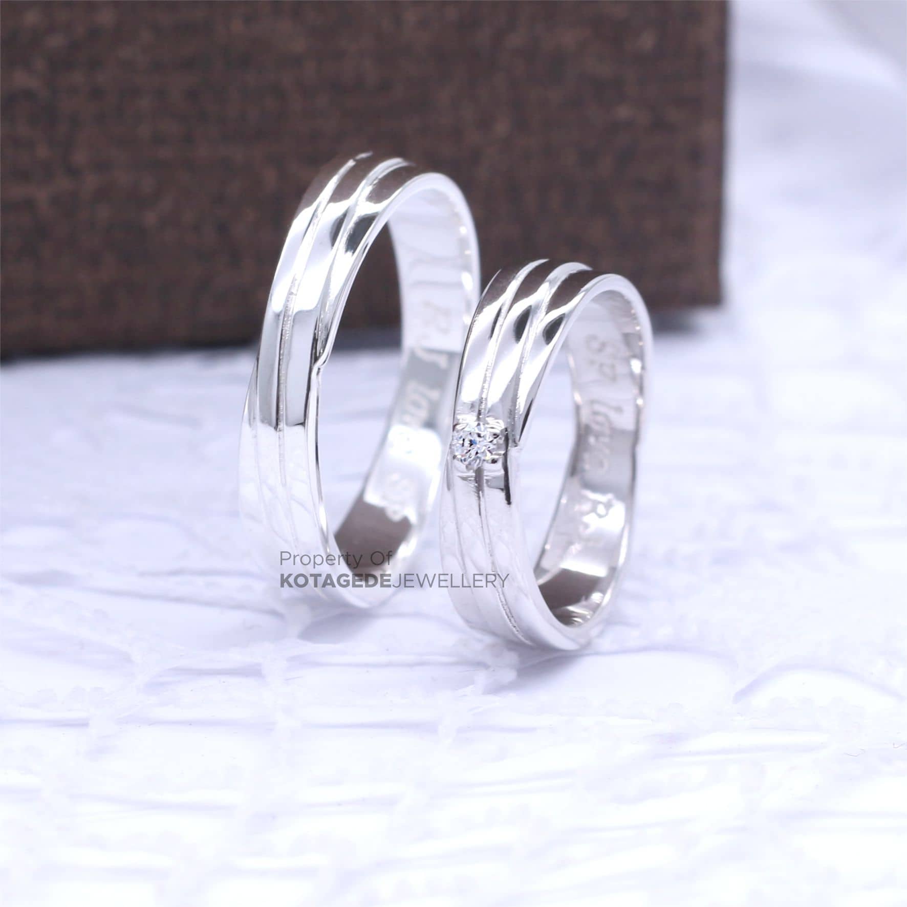 Cincin Kawin Tunangan Elegant Palladium Platinum Pd0039pt